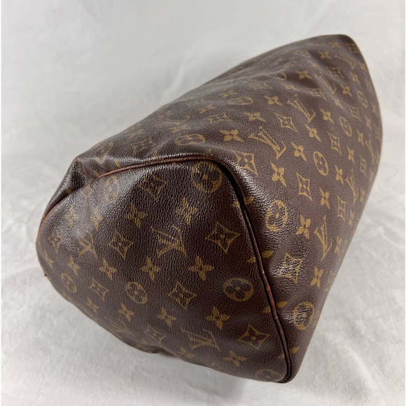 Distressed LOUIS VUITTON Great 80s Vintage Monogram Speedy 35 Satchel Bag - Picture 7 of 17